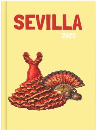 Capa de álbum de viagem Sevilla da Céu Azul