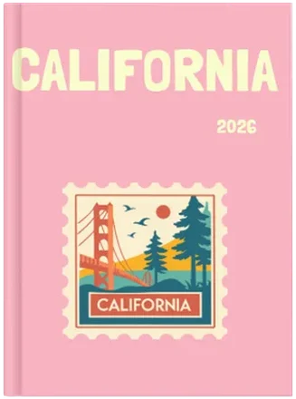 Capa de álbum de viagem California da Céu Azul